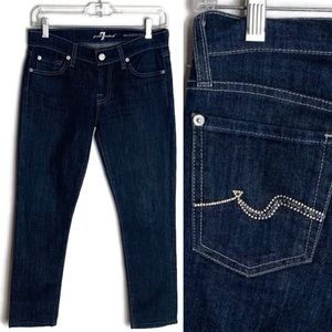 7 For All Mankind Roxanne Crystal Skinny Jeans 26